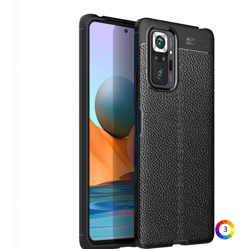 Xiaomi Redmi Note 10 Pro  Удароустойчив Litchi Skin Калъф и Протектор