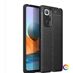 Xiaomi Redmi Note 10 Pro  Удароустойчив Litchi Skin Калъф и Протектор