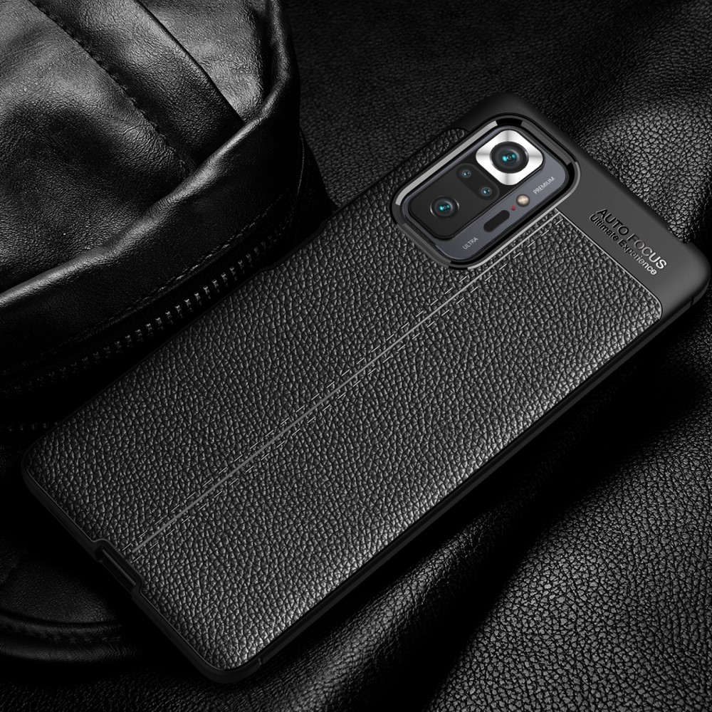Xiaomi Redmi Note 10 Pro  Удароустойчив Litchi Skin Калъф и Протектор