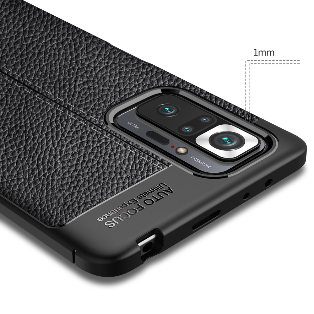 Xiaomi Redmi Note 10 Pro  Удароустойчив Litchi Skin Калъф и Протектор