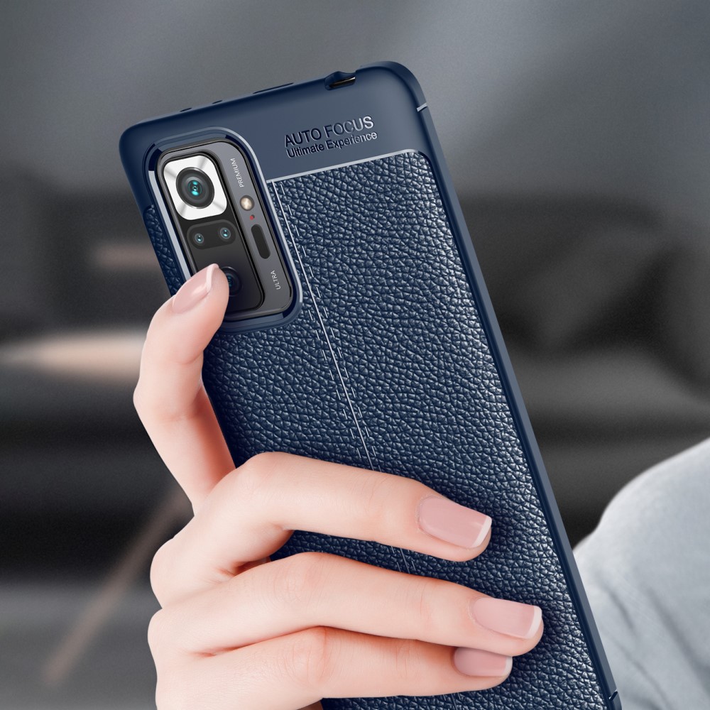 Xiaomi Redmi Note 10 Pro  Удароустойчив Litchi Skin Калъф и Протектор