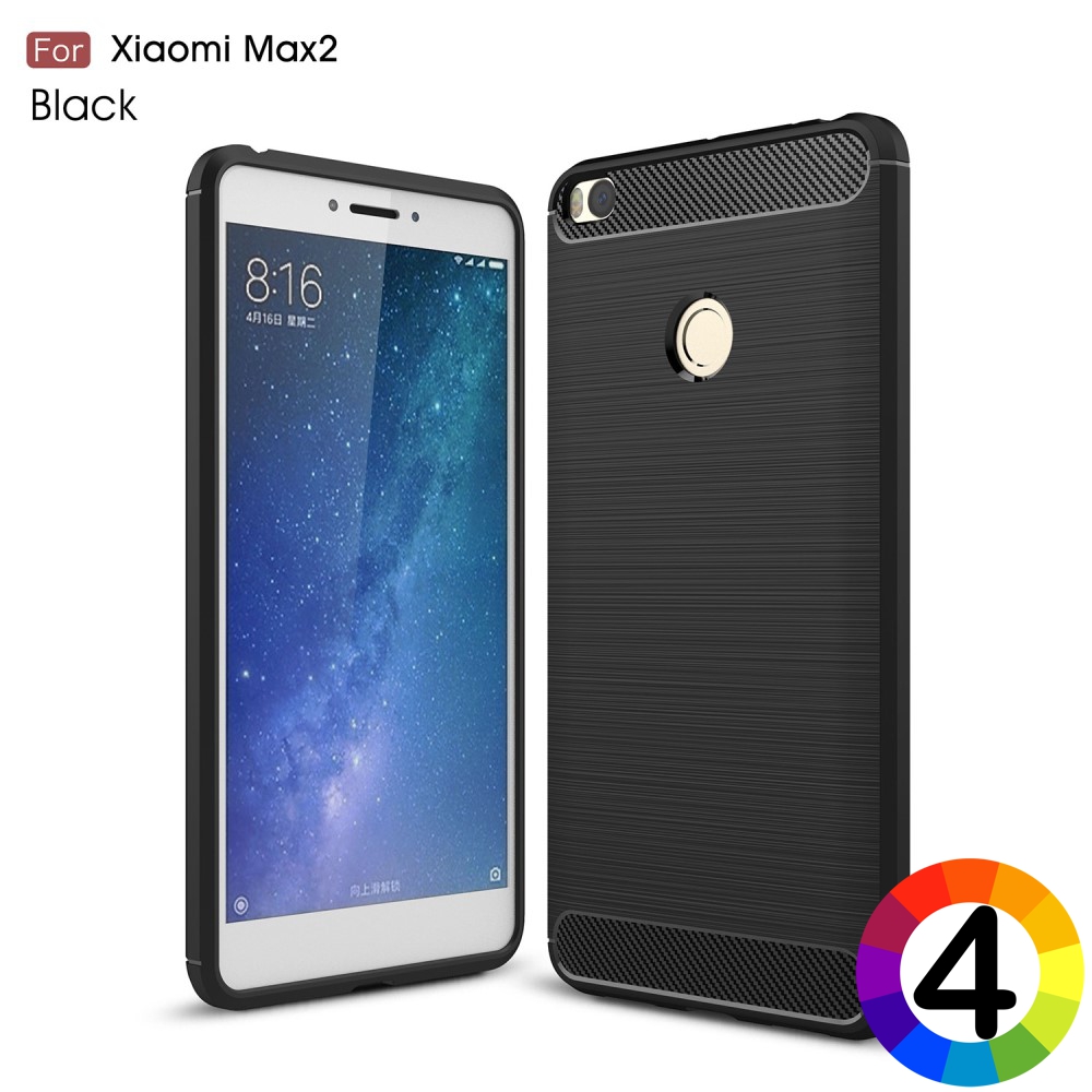 Xiaomi Mi Max 2 Удароустойчив Carbon Fiber Калъф и Протектор