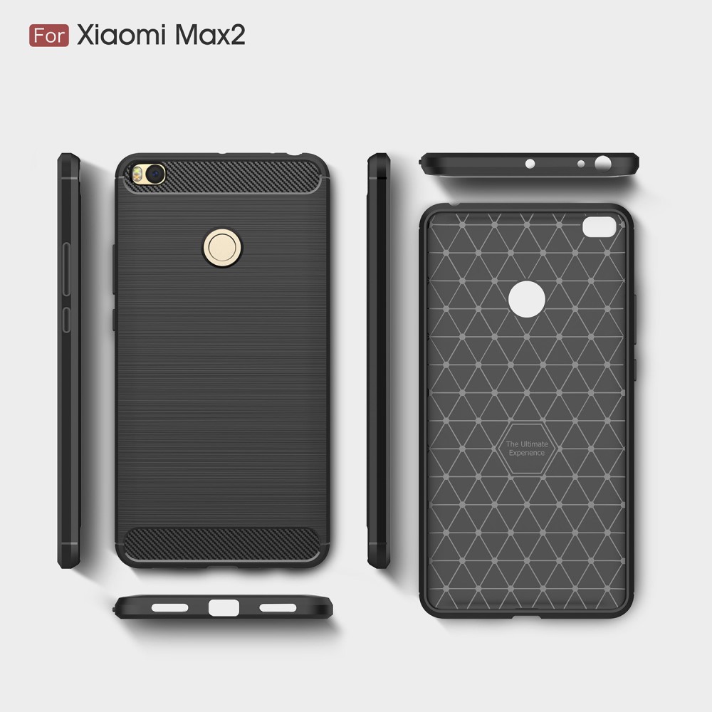 Xiaomi Mi Max 2 Удароустойчив Carbon Fiber Калъф и Протектор