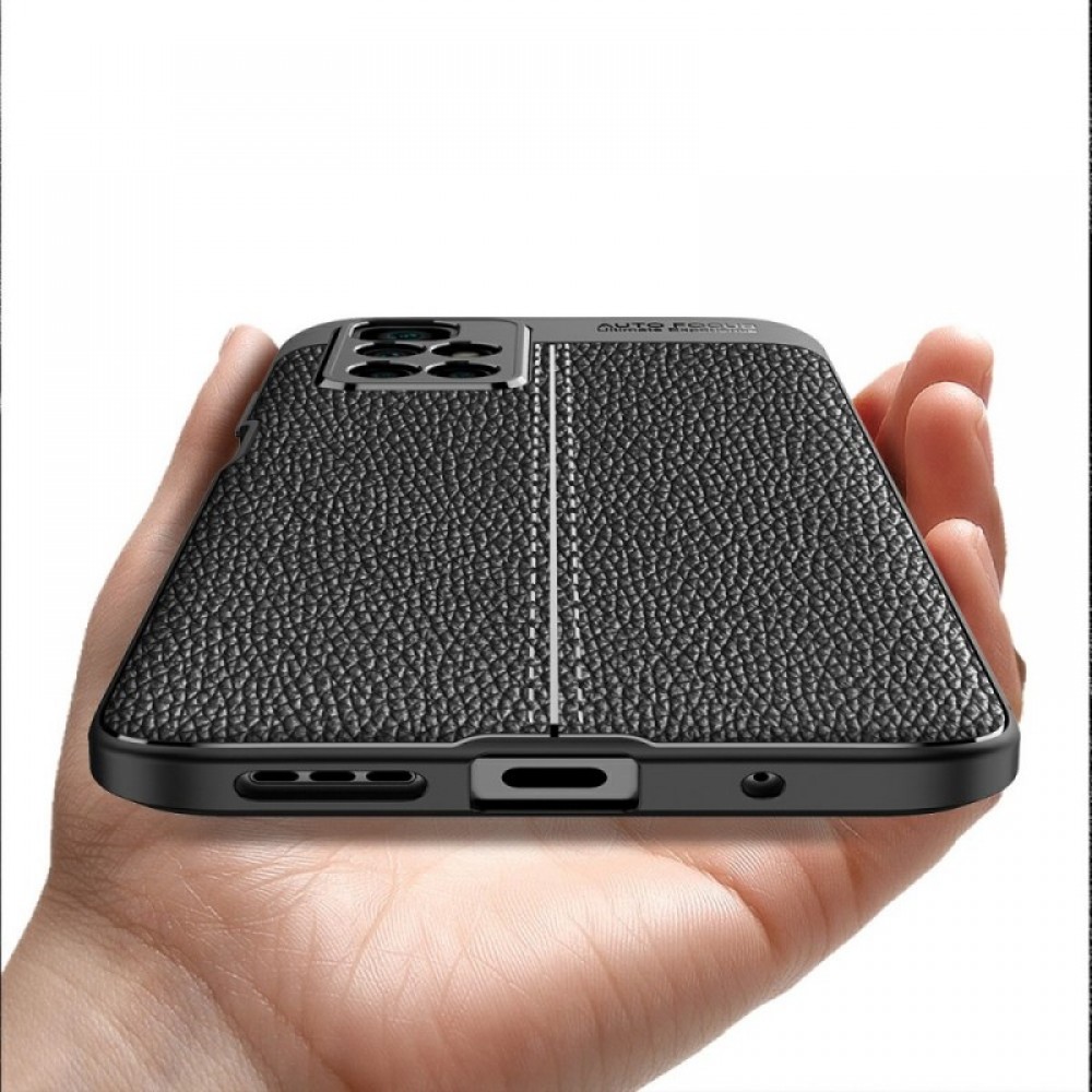 Xiaomi Redmi 10/10 Prime/Redmi Note 11 4G Удароустойчив Litchi Skin Калъф и Протектор