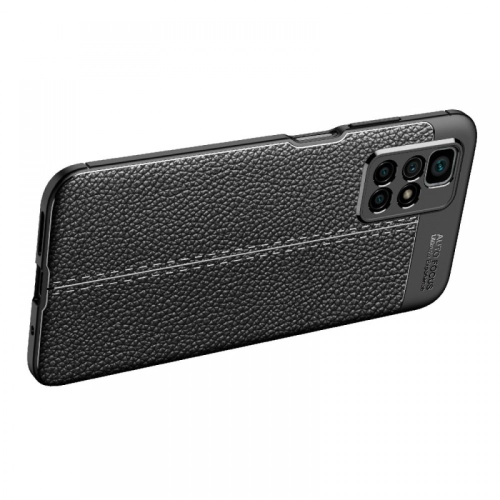 Xiaomi Redmi 10/10 Prime/Redmi Note 11 4G Удароустойчив Litchi Skin Калъф и Протектор