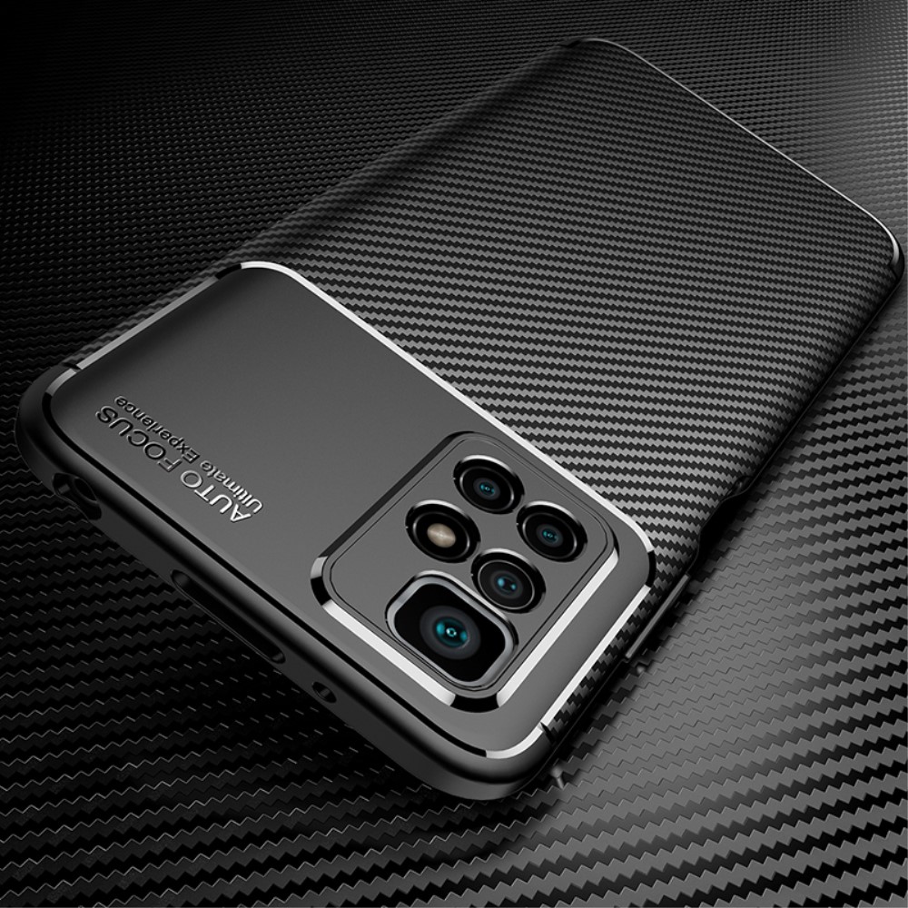 Xiaomi Redmi 10/10 Prime/Redmi Note 11 4G Удароустойчив Carbon Fiber Калъф и Протектор