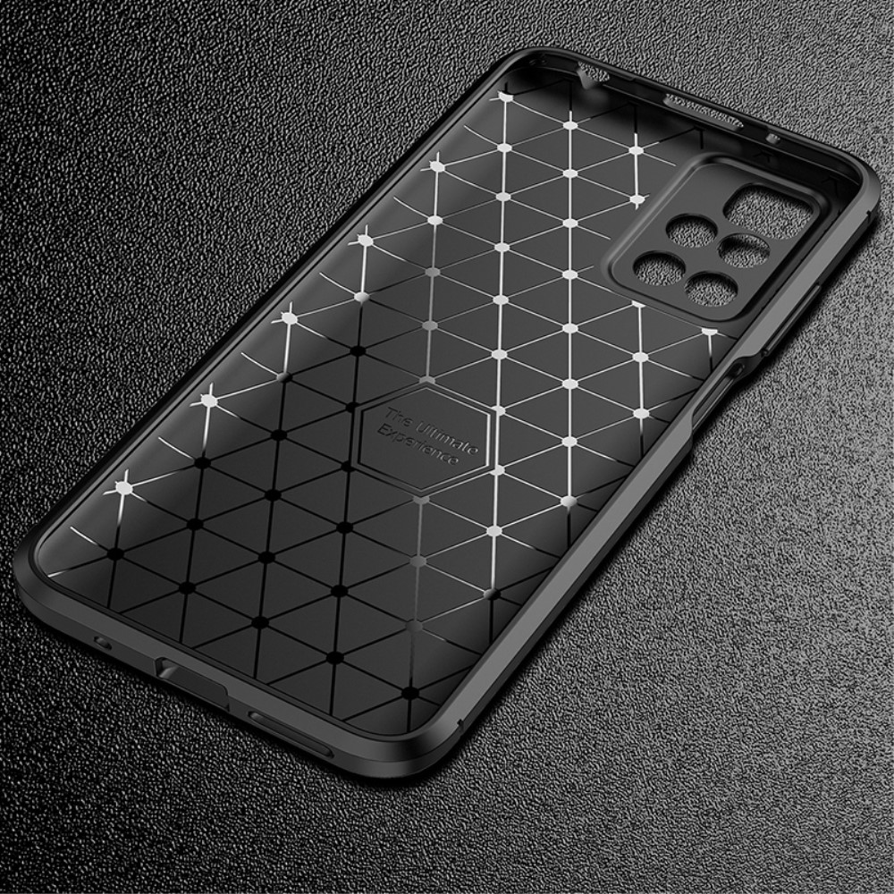 Xiaomi Redmi 10/10 Prime/Redmi Note 11 4G Удароустойчив Carbon Fiber Калъф и Протектор