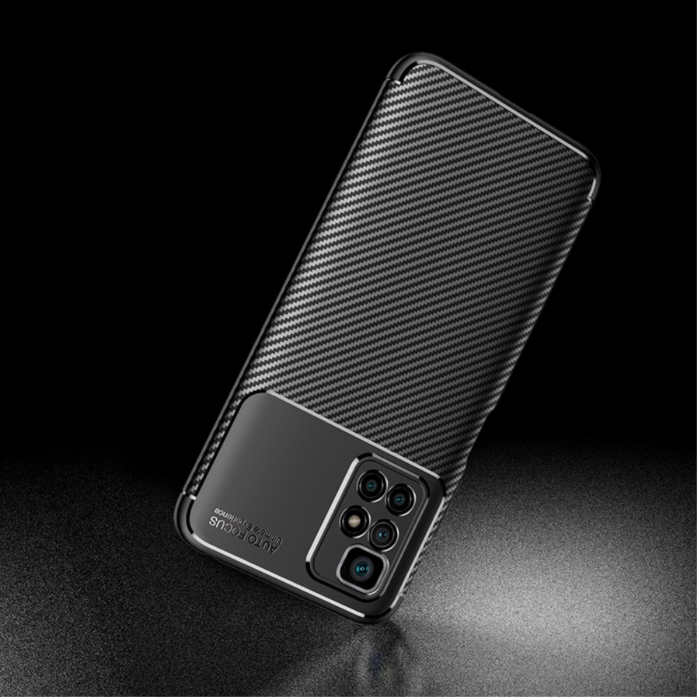 Xiaomi Redmi 10/10 Prime/Redmi Note 11 4G Удароустойчив Carbon Fiber Калъф и Протектор