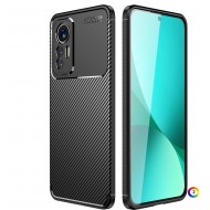 Xiaomi 12 Lite Удароустойчив  Carbon Fiber Калъф и Протектор
