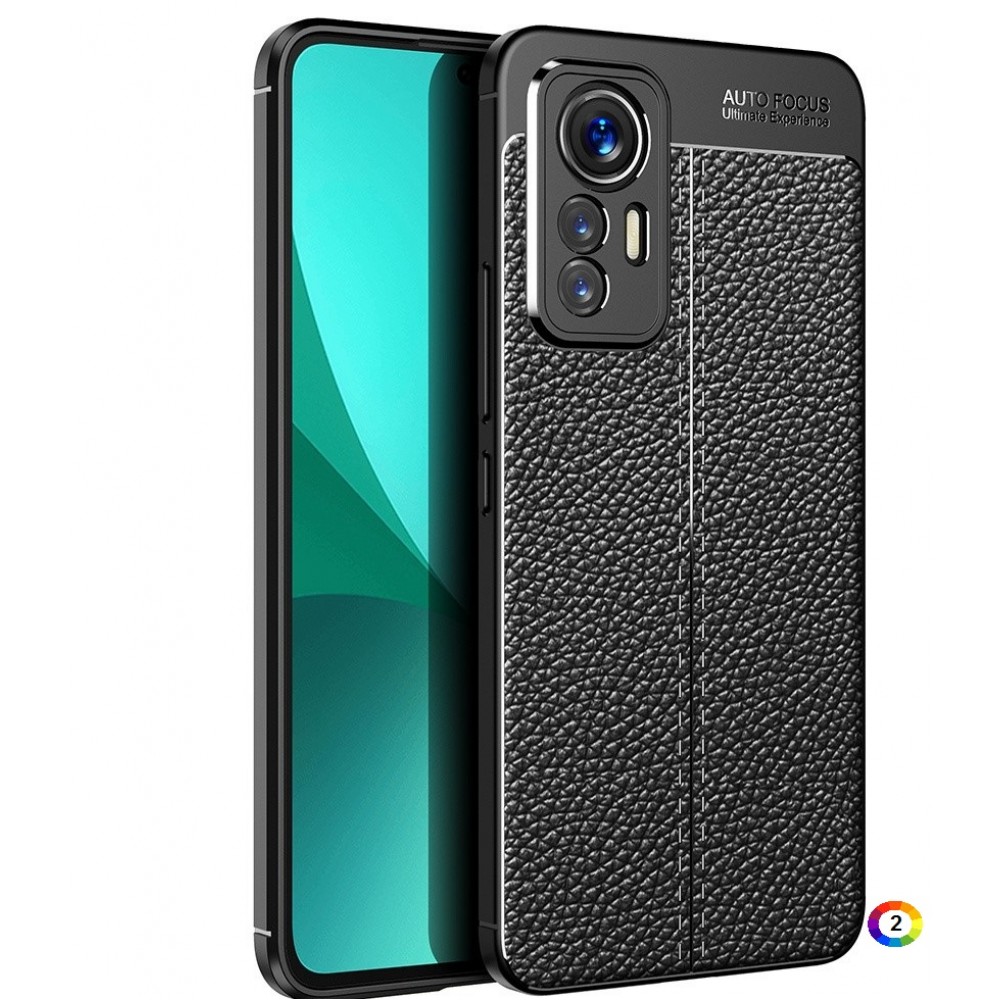 Xiaomi 12 Lite  Удароустойчив Litchi Skin Калъф и Протектор