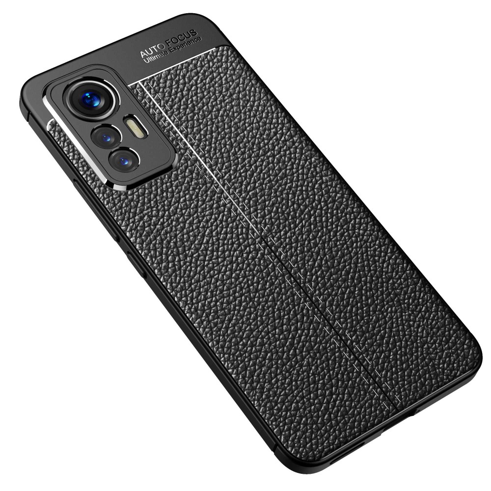 Xiaomi 12 Lite  Удароустойчив Litchi Skin Калъф и Протектор