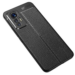 Xiaomi 12 Lite  Удароустойчив Litchi Skin Калъф и Протектор