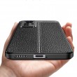 Xiaomi 12 Lite  Удароустойчив Litchi Skin Калъф и Протектор