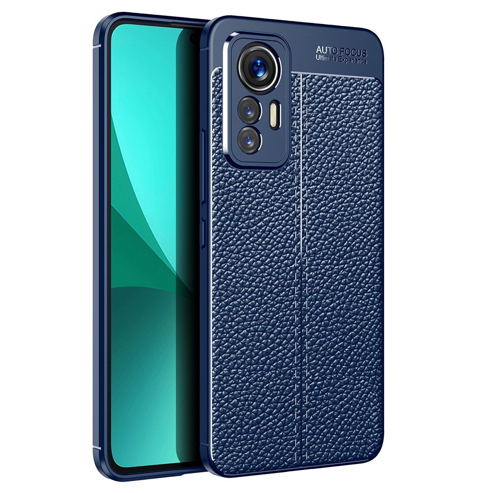 Xiaomi 12 Lite  Удароустойчив Litchi Skin Калъф и Протектор