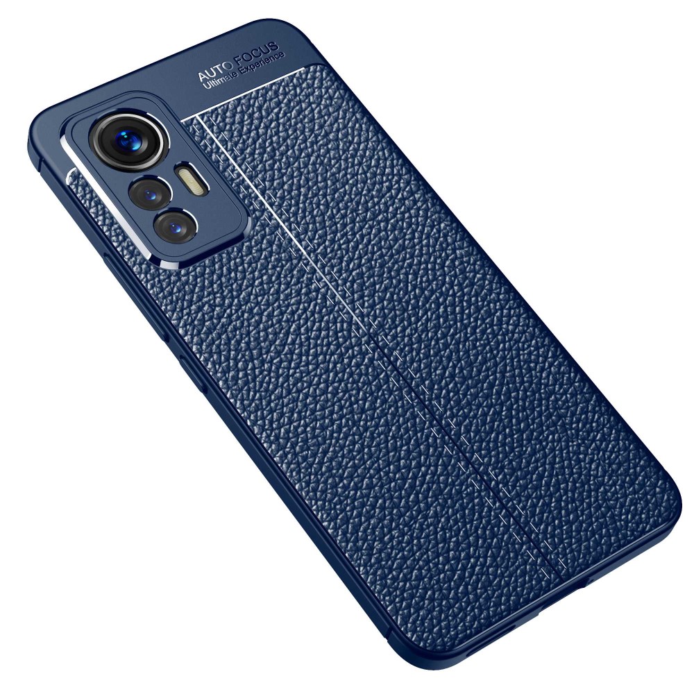 Xiaomi 12 Lite  Удароустойчив Litchi Skin Калъф и Протектор