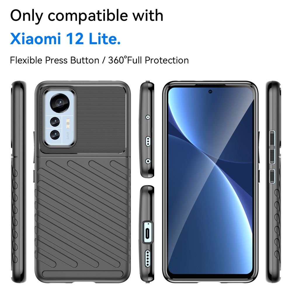 Xiaomi 12 Lite 5G  Удароустойчив Twill Texture Калъф и Протектор