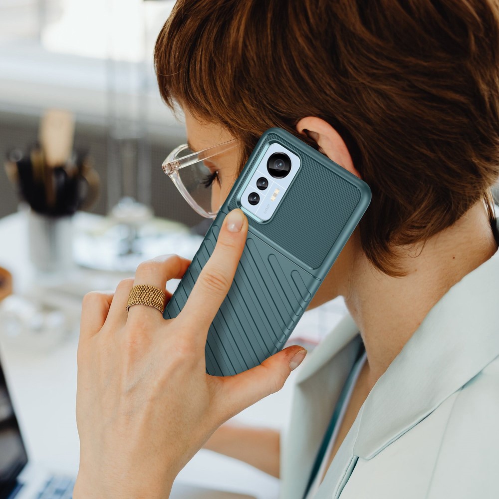 Xiaomi 12 Lite 5G  Удароустойчив Twill Texture Калъф и Протектор