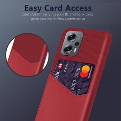 Xiaomi Redmi Note 11T Pro 5G/Note 11T Pro+ 5G/Poco X4 GT 5G Удароустойчив KSQ Card Holder Hybrid Cloth Калъф и Протектор