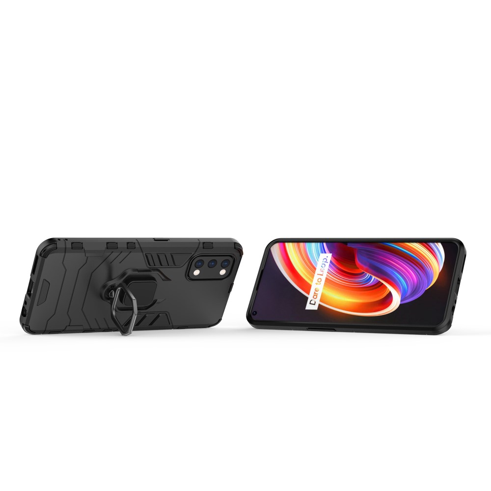 Realme 7 Pro Удароустойчив Finger Ring Калъф и Протектор
