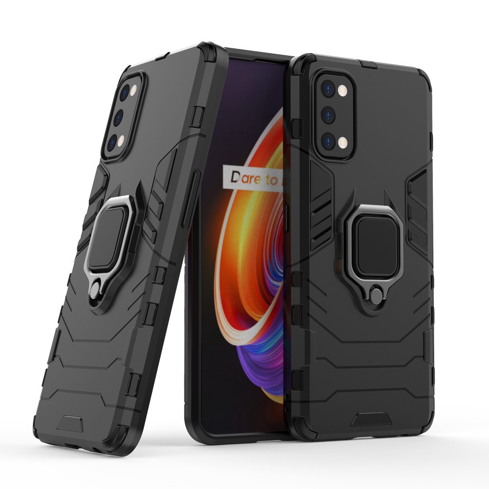 Realme 7 Pro Удароустойчив Finger Ring Калъф и Протектор