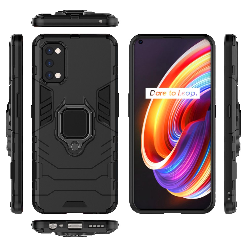 Realme 7 Pro Удароустойчив Finger Ring Калъф и Протектор