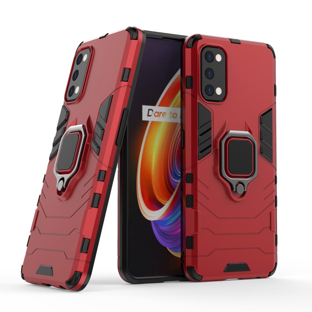 Realme 7 Pro Удароустойчив Finger Ring Калъф и Протектор