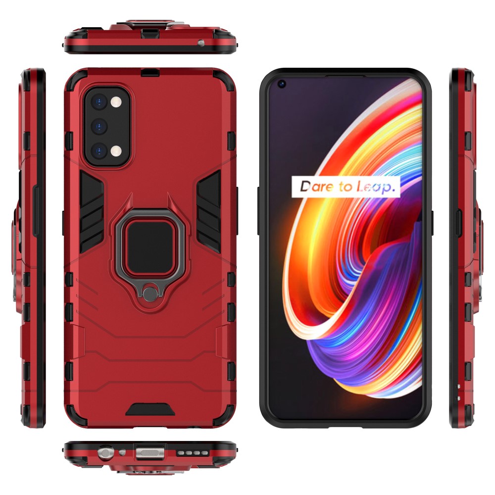 Realme 7 Pro Удароустойчив Finger Ring Калъф и Протектор