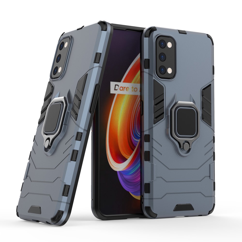 Realme 7 Pro Удароустойчив Finger Ring Калъф и Протектор