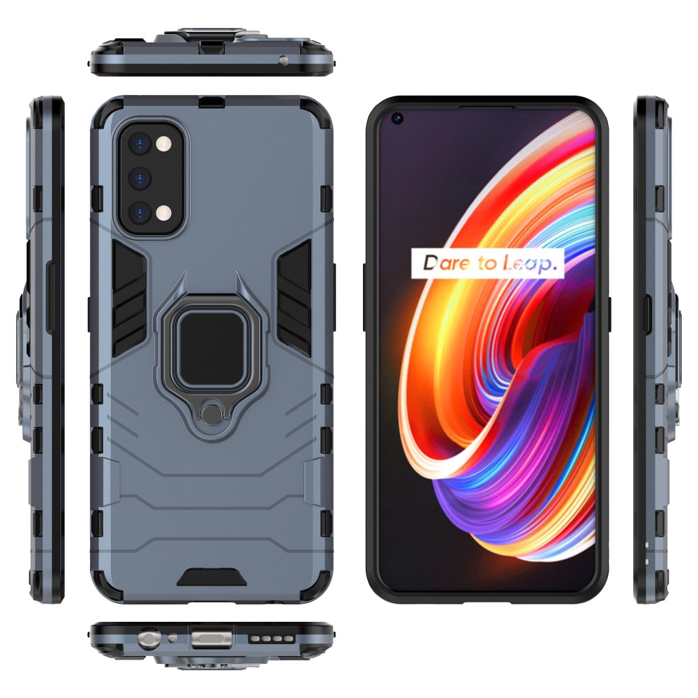 Realme 7 Pro Удароустойчив Finger Ring Калъф и Протектор