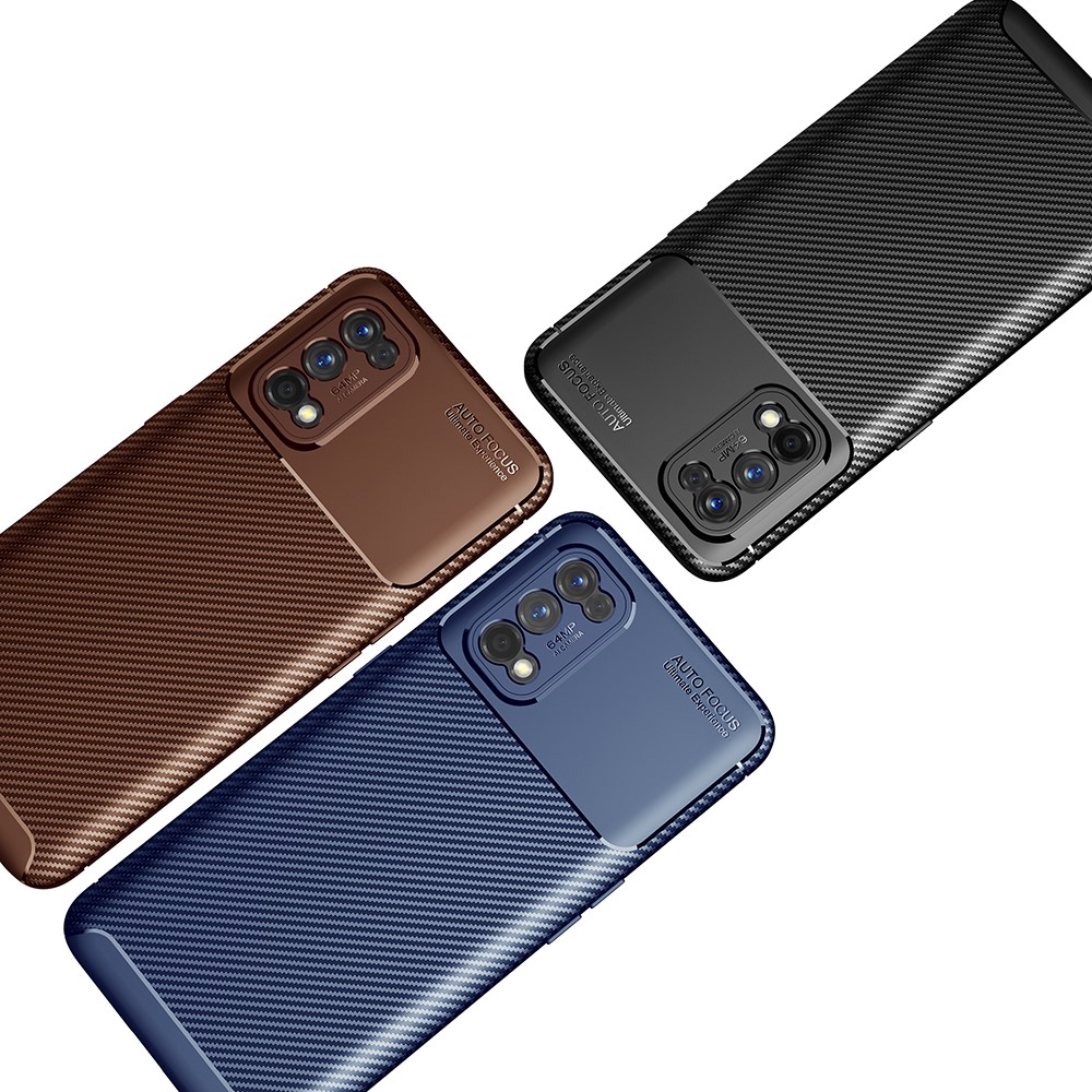 Realme 7 Pro Удароустойчив Carbon Fiber Калъф и Протектор