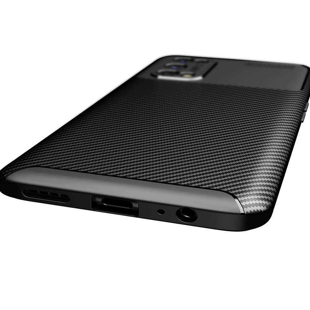 Realme 7 Pro Удароустойчив Carbon Fiber Калъф и Протектор