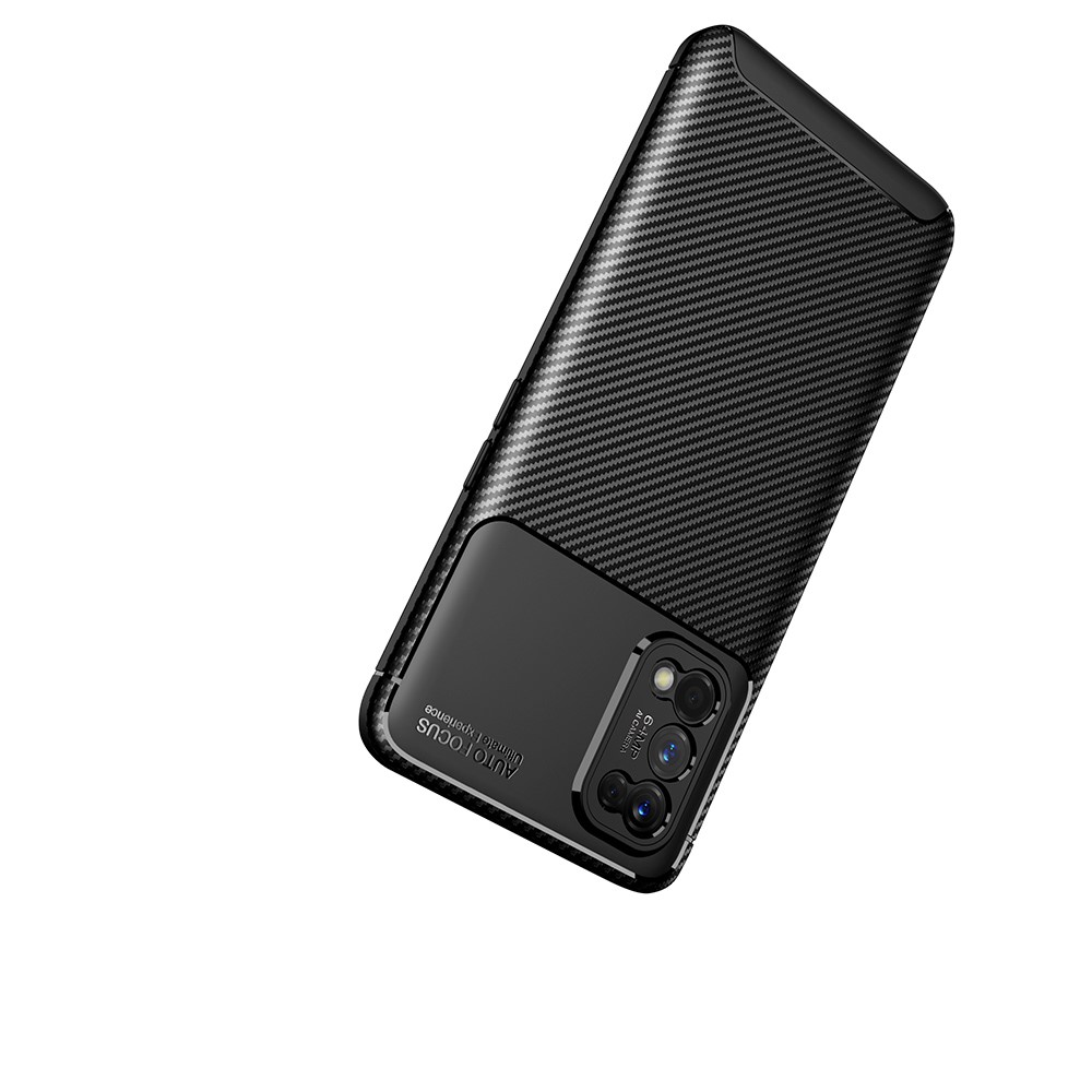 Realme 7 Pro Удароустойчив Carbon Fiber Калъф и Протектор