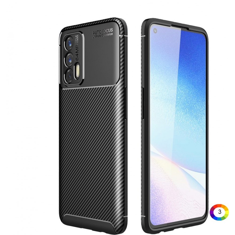 Realme GT 5G  Удароустойчив Carbon Fiber Калъф и Протектор