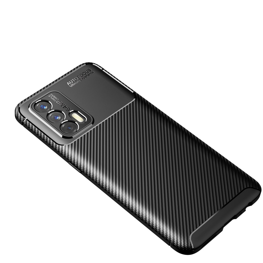 Realme GT 5G  Удароустойчив Carbon Fiber Калъф и Протектор