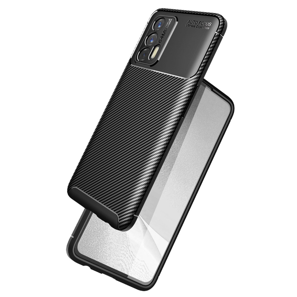 Realme GT 5G  Удароустойчив Carbon Fiber Калъф и Протектор
