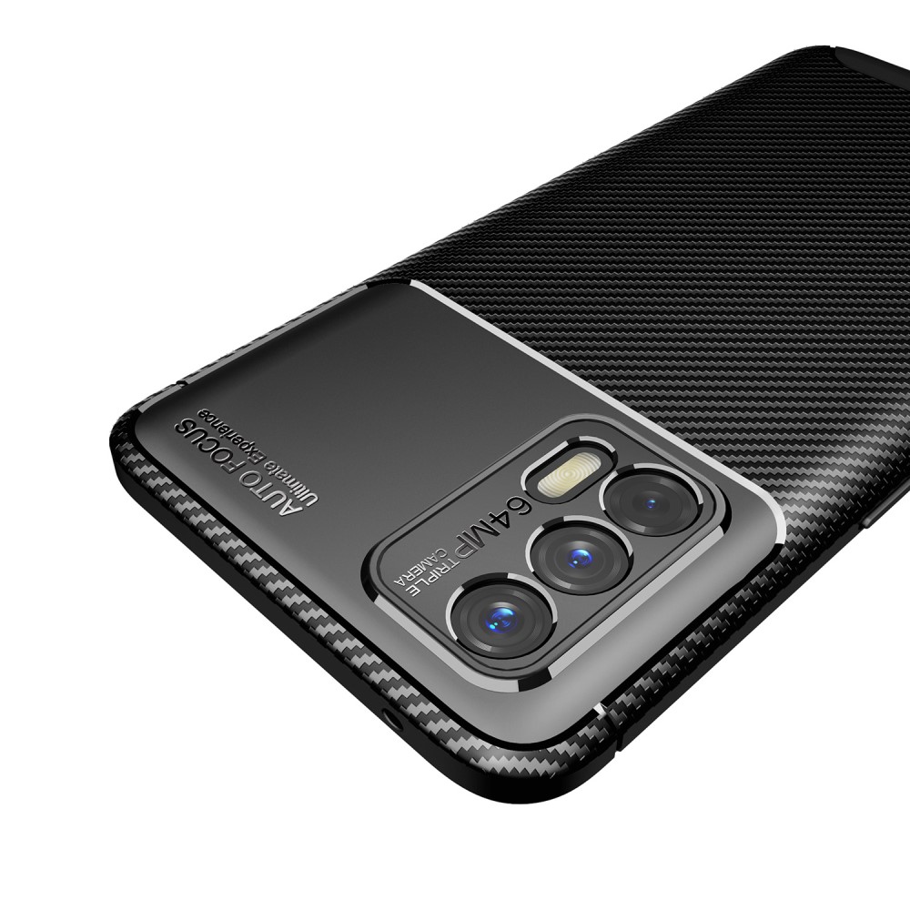 Realme GT 5G  Удароустойчив Carbon Fiber Калъф и Протектор