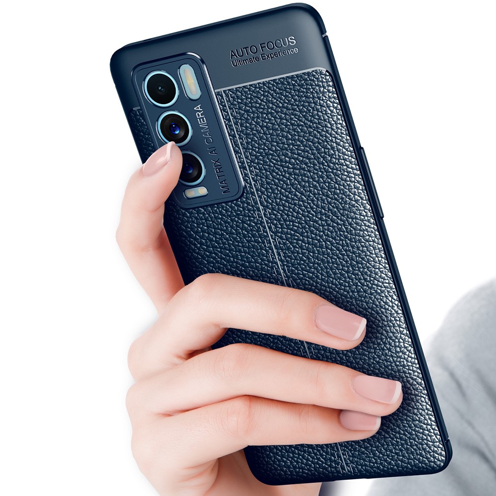 Realme GT Explorer Удароустойчив Litchi Skin Калъф и Протектор