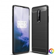OnePlus 8 Удароустойчив Carbon Fiber Калъф и Протектор