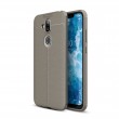 Nokia 8.1 / X7 / 8 2018  Удароустойчив Litchi Skin Калъф и Протектор