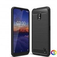 Nokia 2.2  Удароустойчив Carbon Fiber Калъф и Протектор