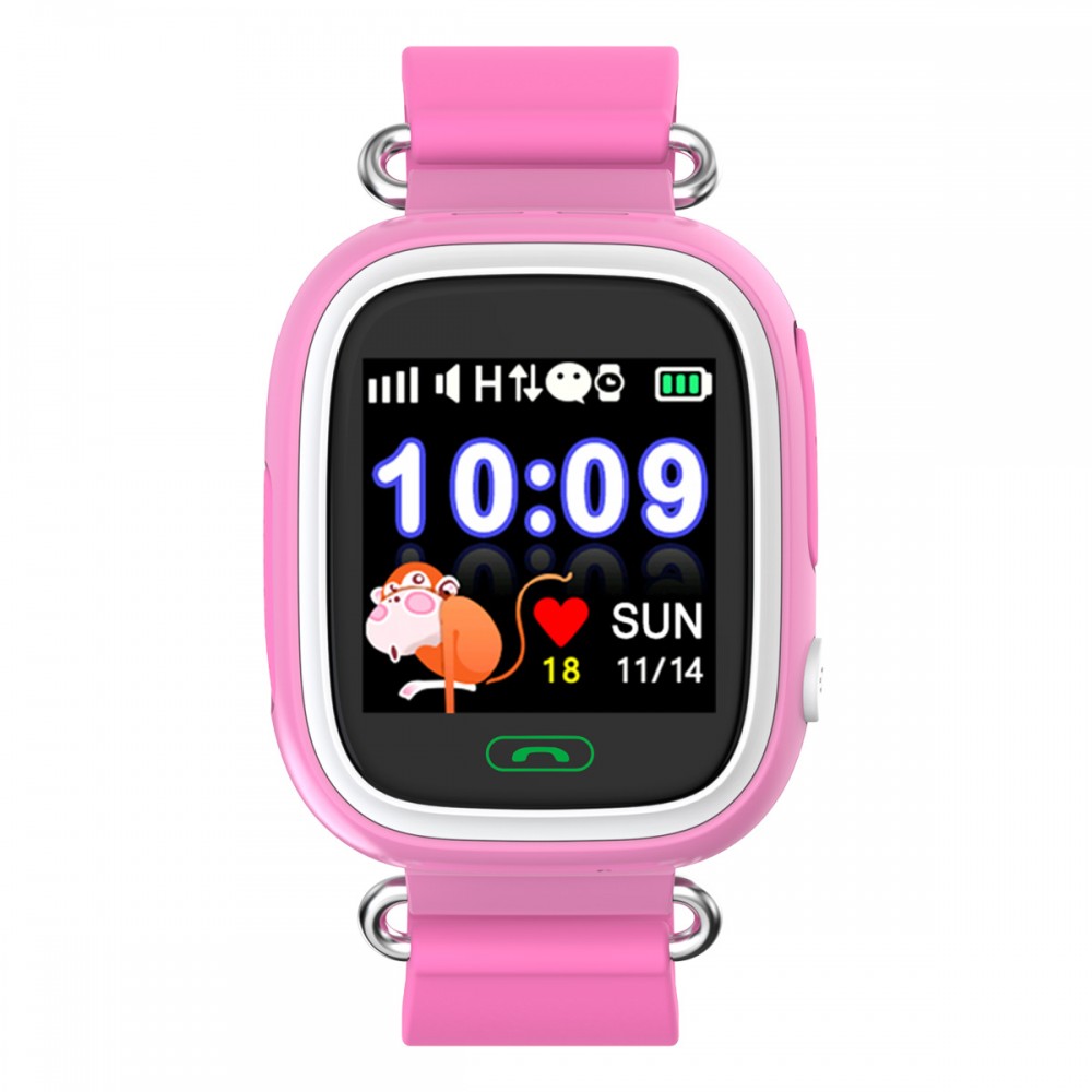 Xmart KW03G, GPS локация, SOS функция, IP67, Розов Детски Смарт Чсовник