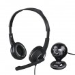 HAMA HS-P150, Слушалки с микрофон, Камера Spy Protect 720P, Черен  Комплект