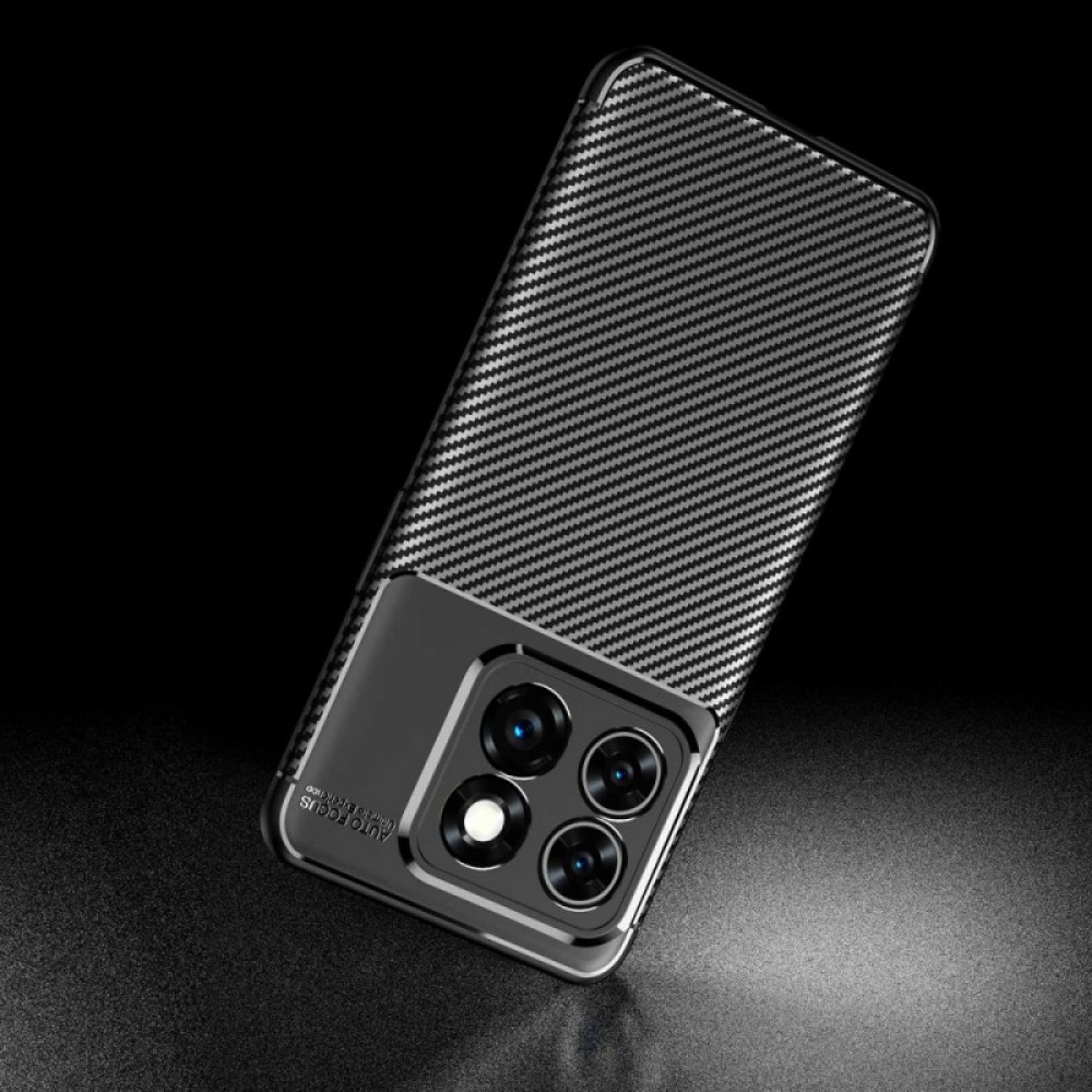 OnePlus 10T 5G / Ace Pro 5G Удароустойчив Carbon Fiber Калъф и Протектор