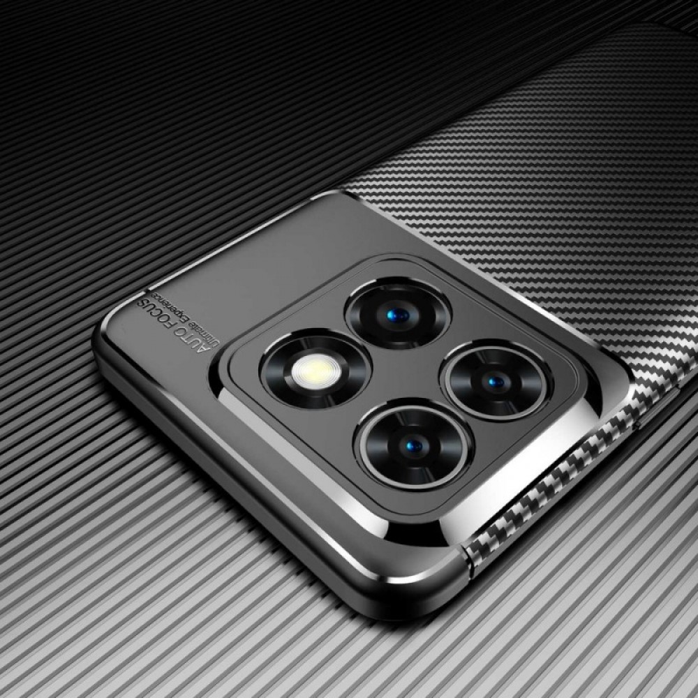 OnePlus 10T 5G / Ace Pro 5G Удароустойчив Carbon Fiber Калъф и Протектор