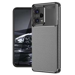 Xiaomi Redmi Note 12 Pro+ 5G Удароустойчив Carbon Fiber Калъф и Протектор