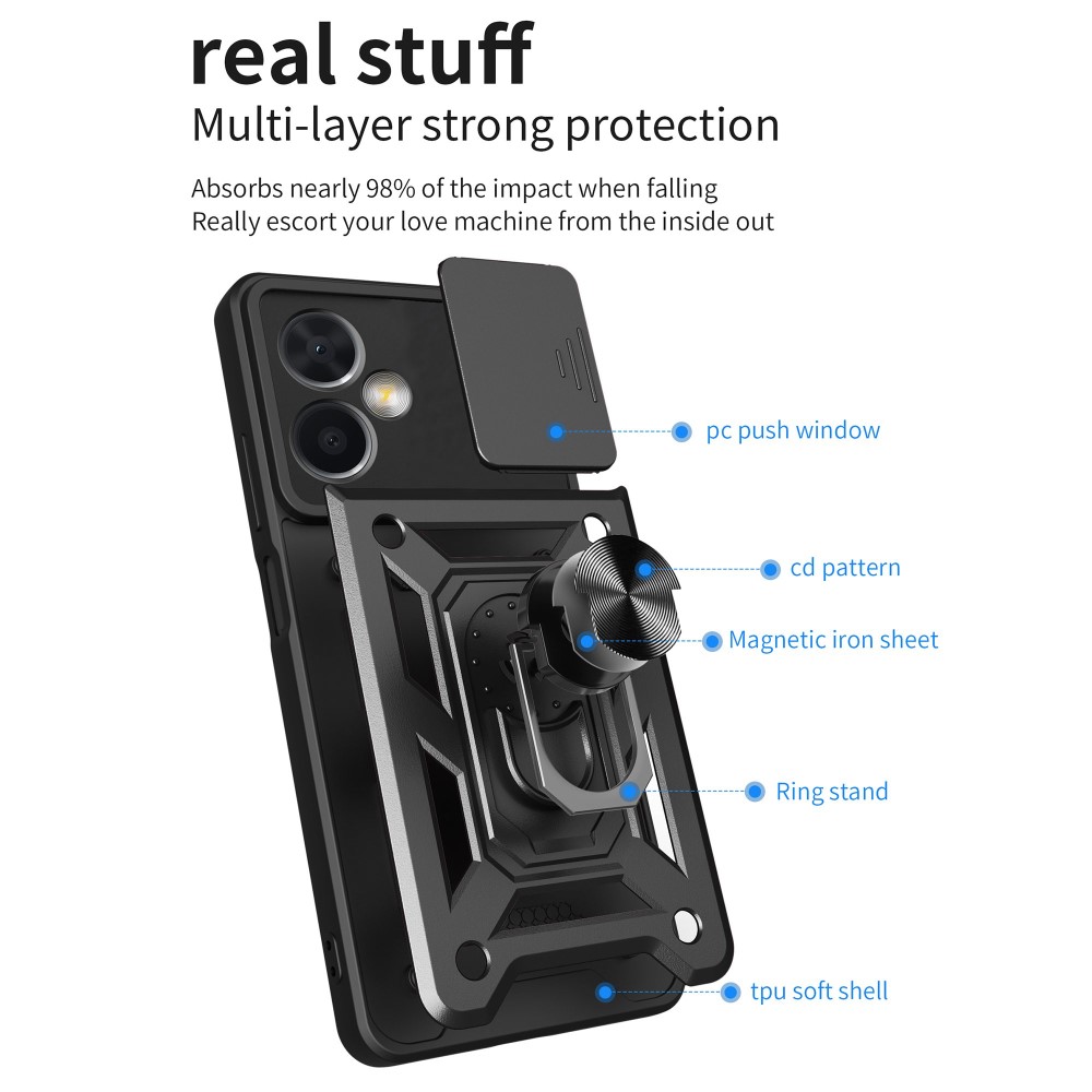 Xiaomi Redmi Note 12 5G / Poco X5 5G Удароустойчив Ring Holder Калъф и Протектор