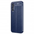 Samsung Galaxy A34 5G Удароустойчив Litchi Skin Калъф и Протектор