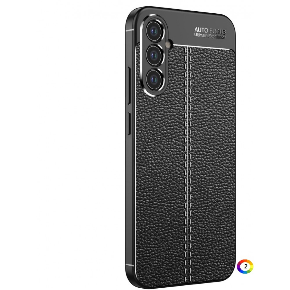 Samsung Galaxy A34 5G Удароустойчив Litchi Skin Калъф и Протектор