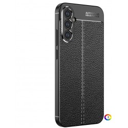 Samsung Galaxy A34 5G Удароустойчив Litchi Skin Калъф и Протектор