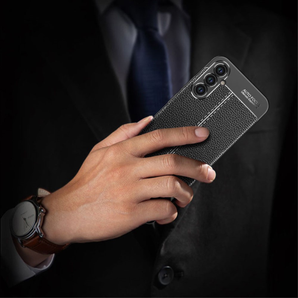 Samsung Galaxy A34 5G Удароустойчив Litchi Skin Калъф и Протектор